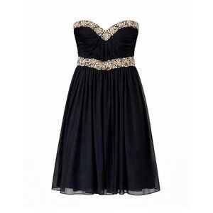 My Michelle Beaded Strapless Dress sz 9